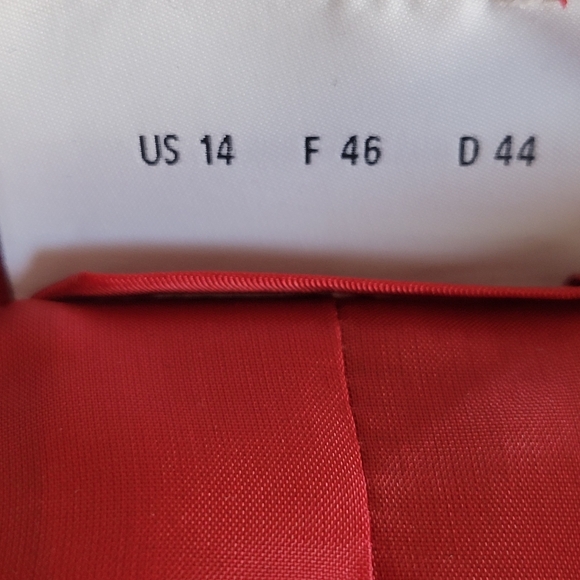 Akris Punto Red Blazer, Size 14 In Excellent Condition, see all Pictures .